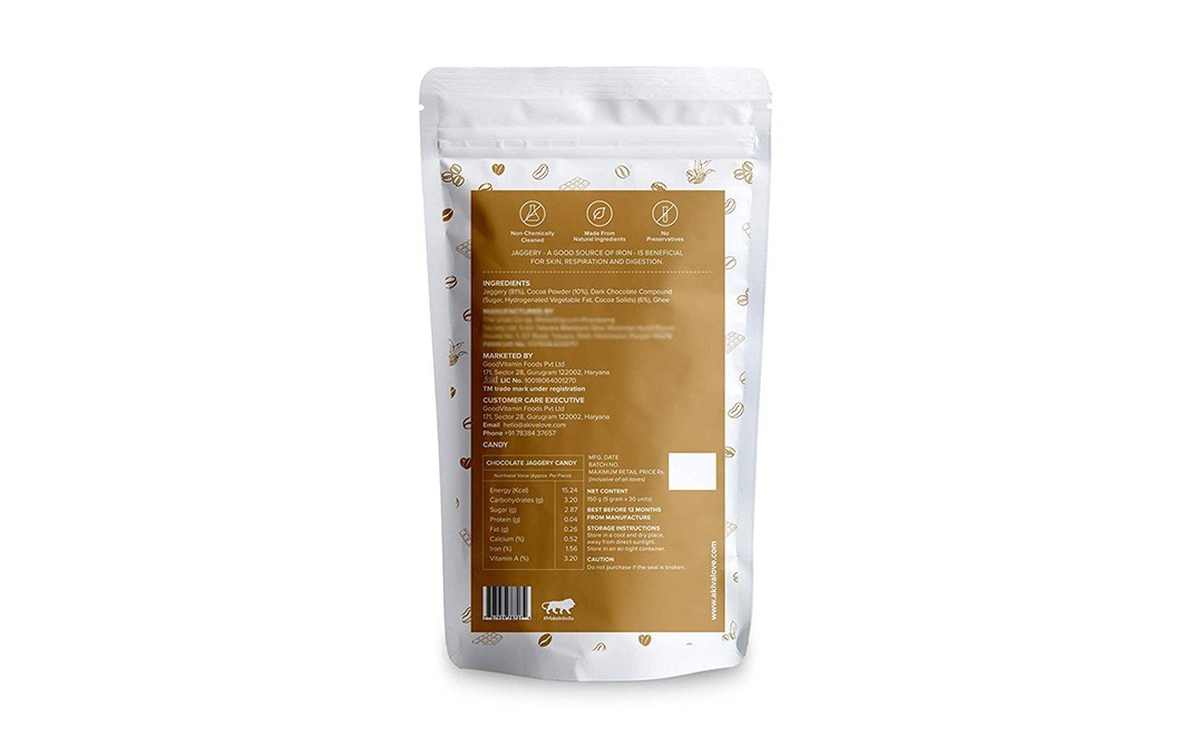 Akiva Chocolate Jaggery Candy    Pack  150 grams